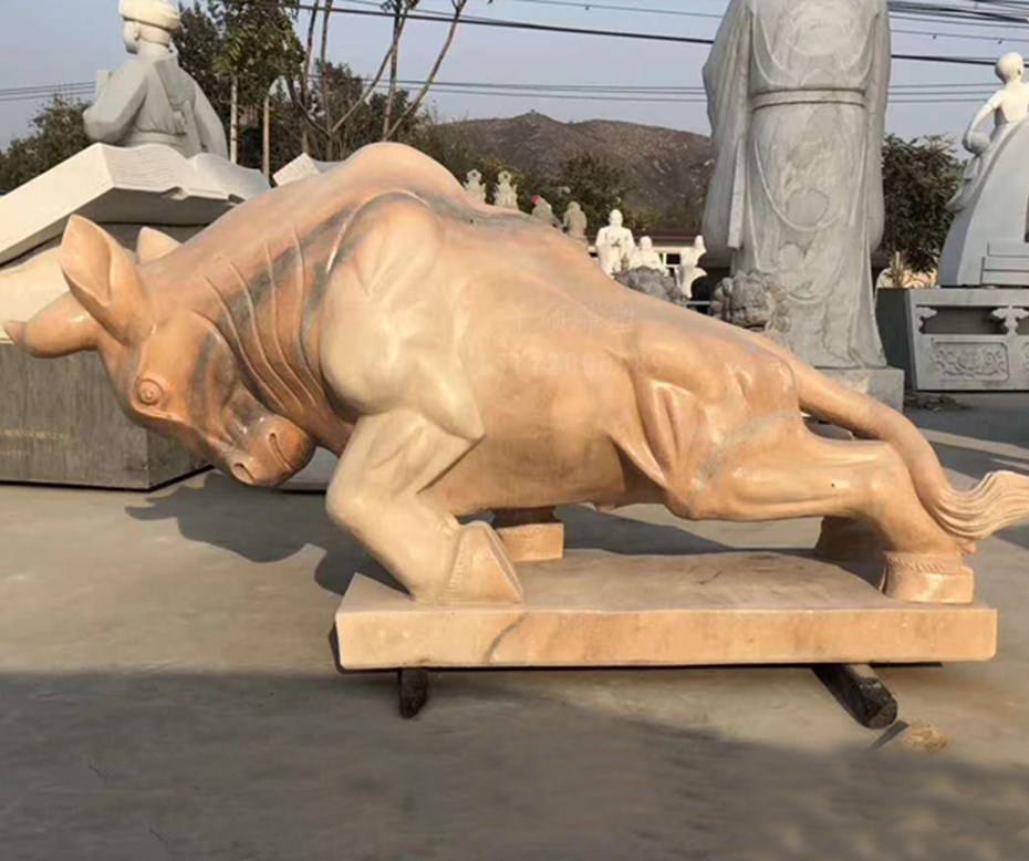 石雕動物牛雕塑