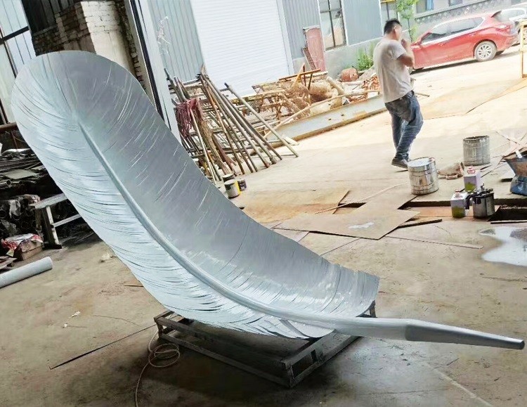 羽毛不銹鋼雕塑